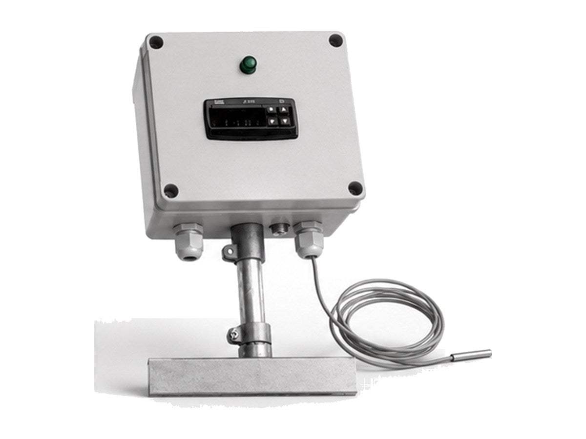 Caixa de ligação 220 V com controlador digital e sensor de temperatura