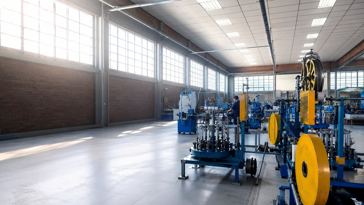 Área produtiva da unidade industrial onde as soluções AISEN são fabricadas.